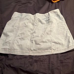 XXL denim skirt, light blue